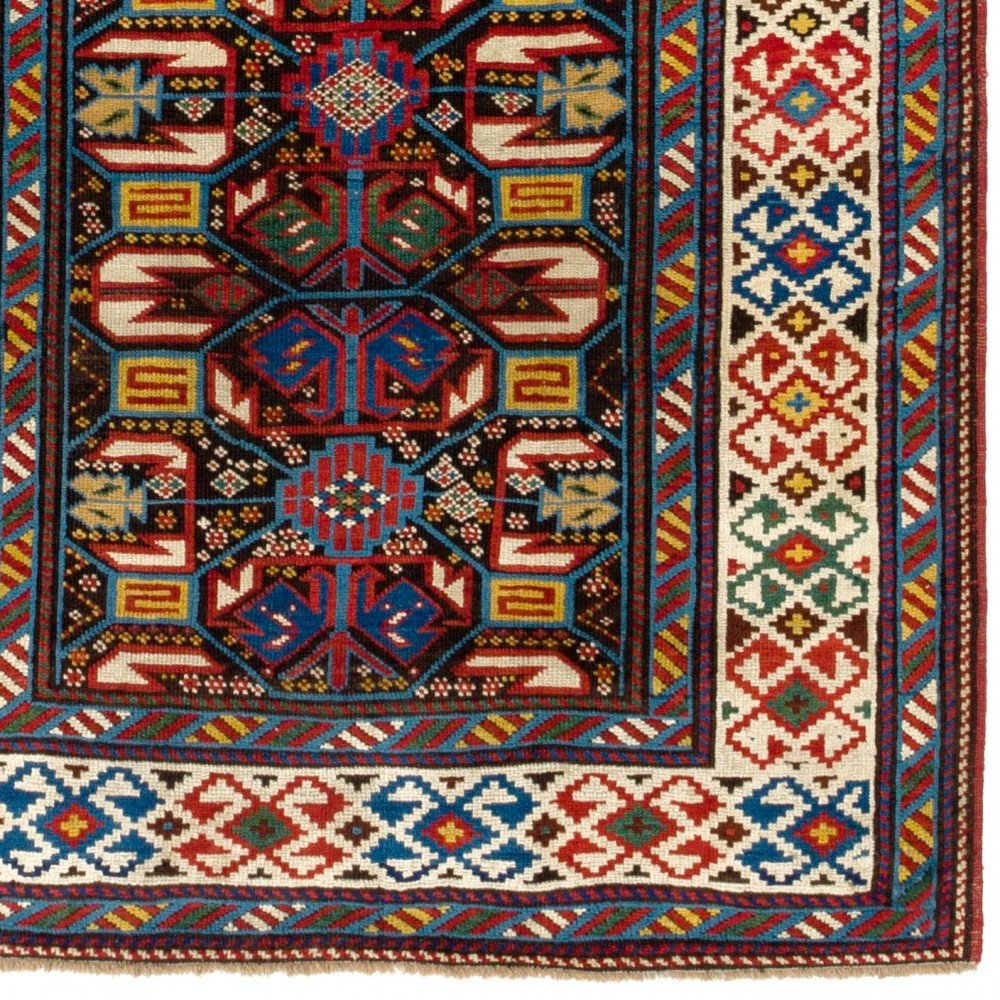Antique Caucasian Kuba Dagestan Runner, Top Shelf Collectors Rug, circa 1870