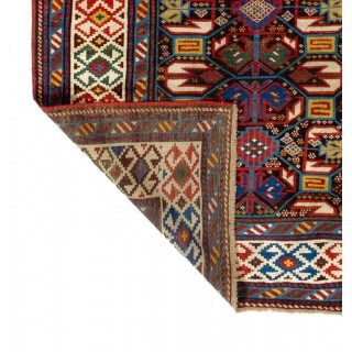Antique Caucasian Kuba Dagestan Runner, Top Shelf Collectors Rug, circa 1870