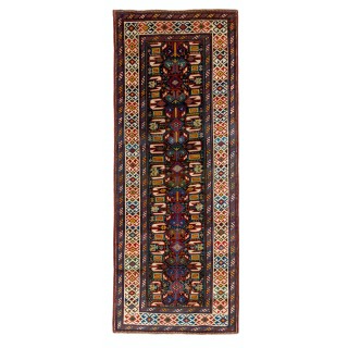 Antique Caucasian Kuba Dagestan Runner, Top Shelf Collectors Rug, circa 1870