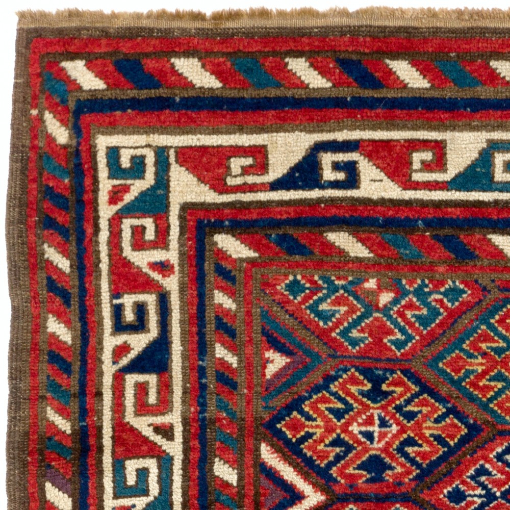 Antique Caucasian Karabagh Kazak Rug, circa 1880