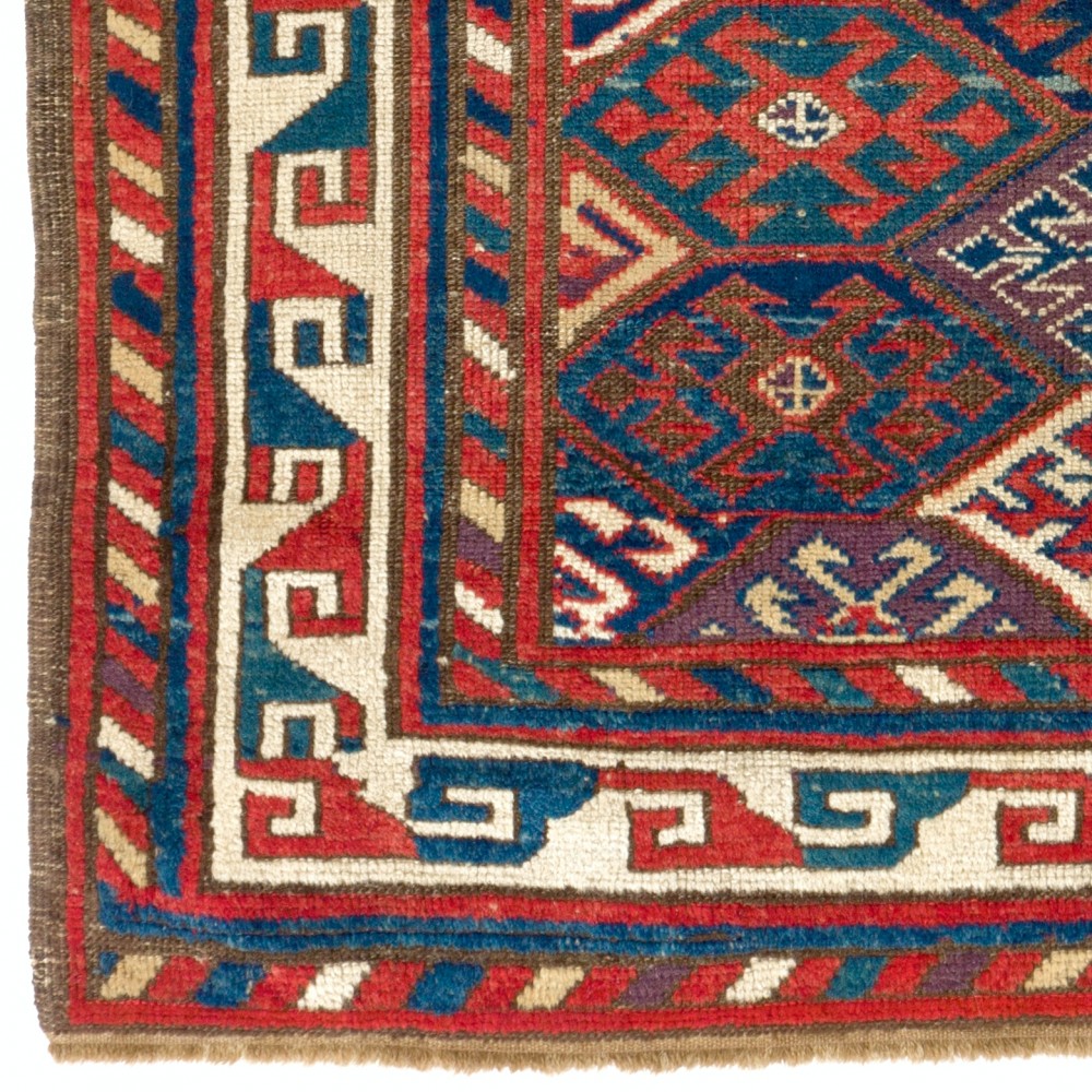 Antique Caucasian Karabagh Kazak Rug, circa 1880