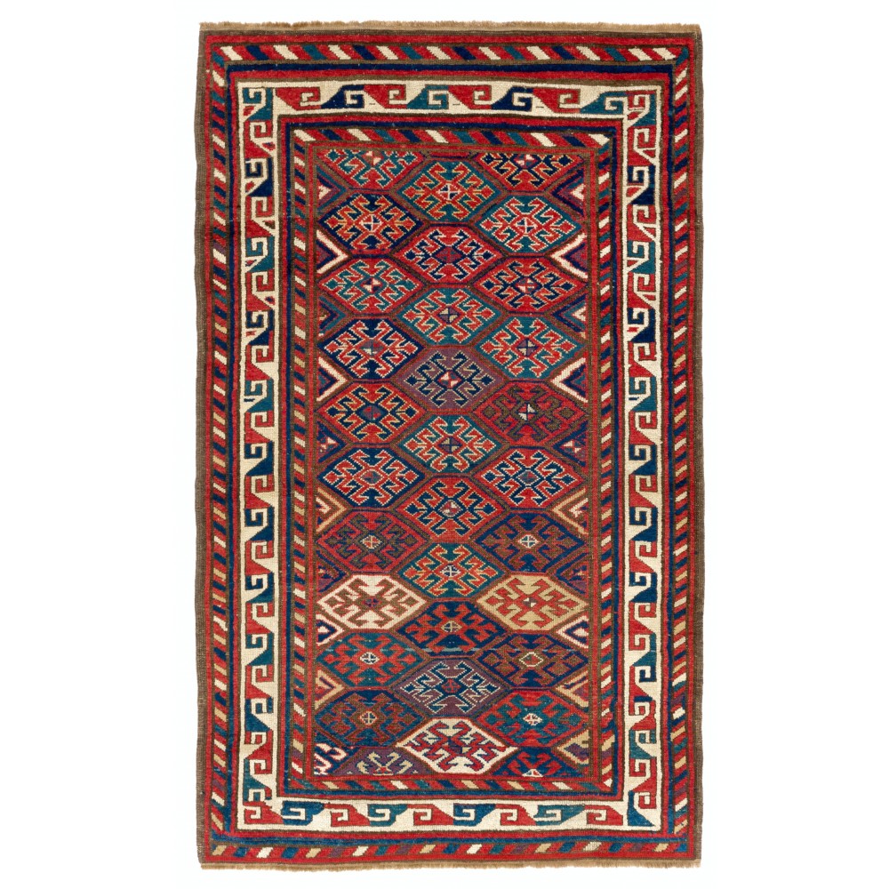 Antique Caucasian Karabagh Kazak Rug, circa 1880