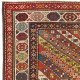 Antique Caucasian Gendje Rug Colorful Diagonal Stripes, circa 1875