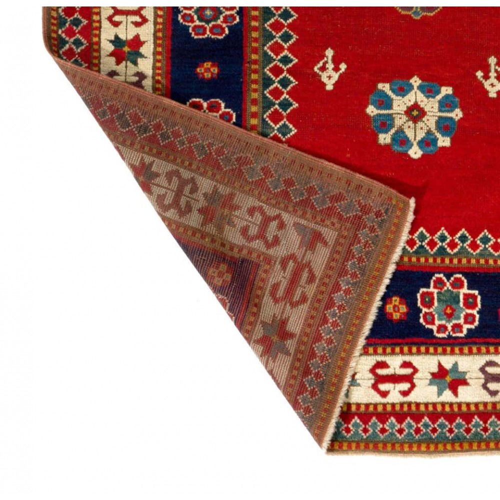 Dated 1870. Antique Caucasian Kazak Rug, Top Shelf Collectors Prayer Rug