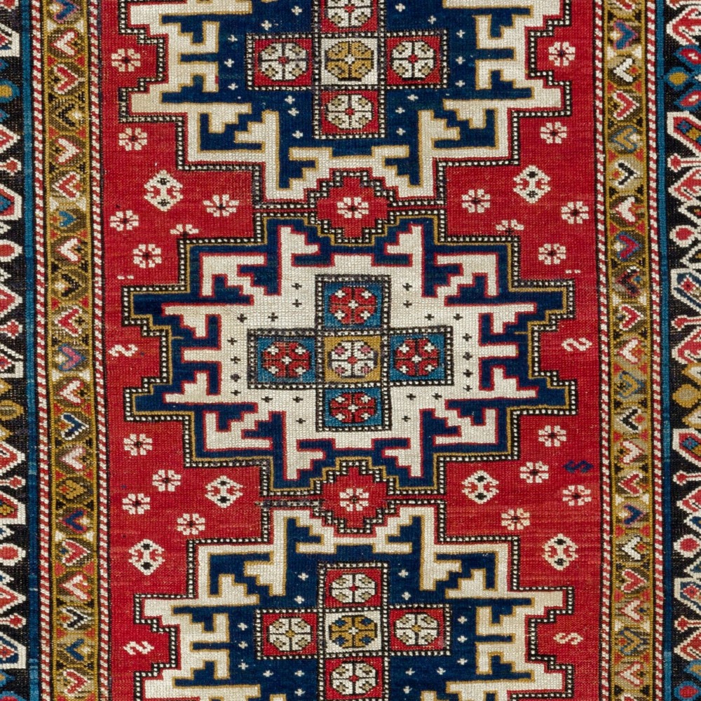 Antique Caucasian Chi Chi Shirvan Rug. Rare Collectors Carpet
