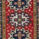 Antique Caucasian Chi Chi Shirvan Rug. Rare Collectors Carpet
