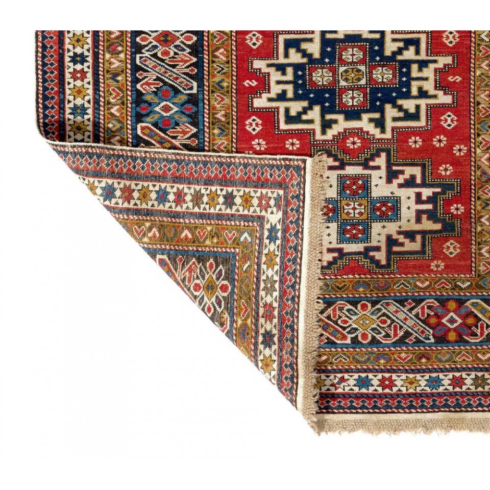 Antique Caucasian Chi Chi Shirvan Rug. Rare Collectors Carpet