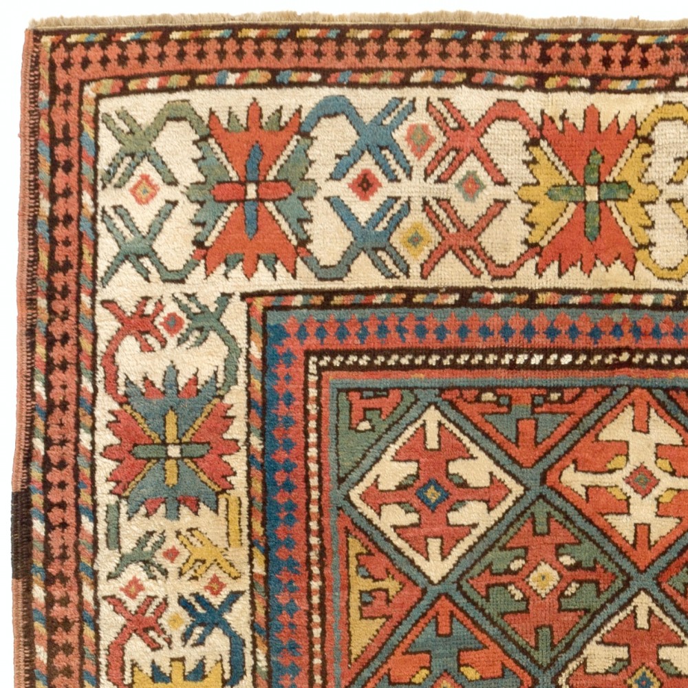 Antique Caucasian Armenian Kazak Rug, 100% Wool & All Natural Dyes