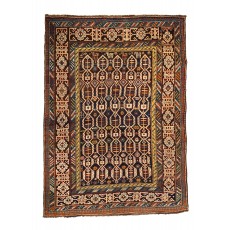 Rare Antique Caucasian Kuba Shirvan Wool Rug, Ca 1880