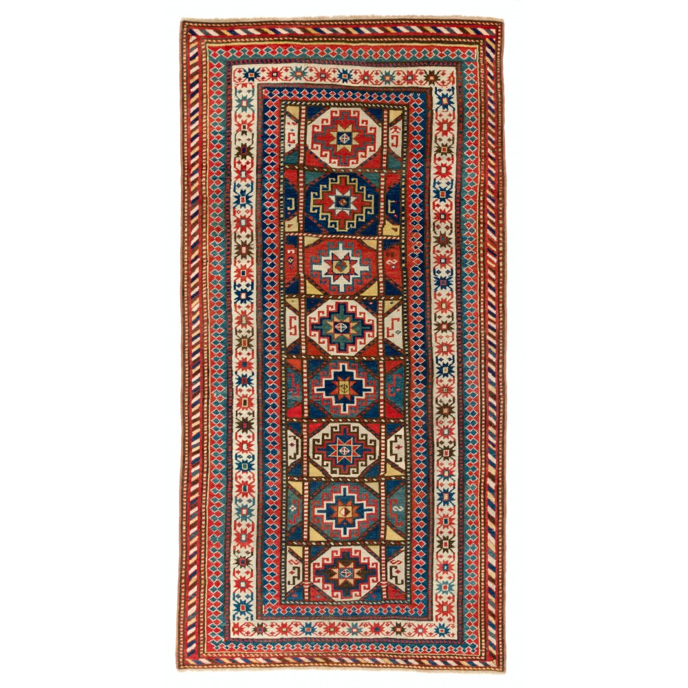 Antique Caucasian Gendje Rug, circa 1875