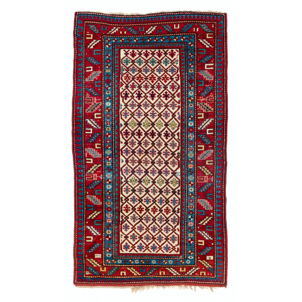 Antique Caucasian Kazak Rug, Excellent Condition, Ful Pile, All Original