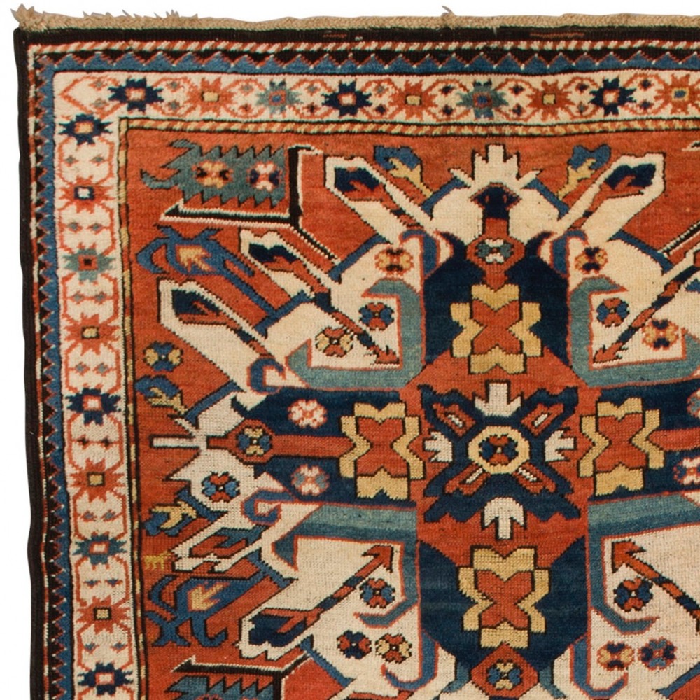 Antique "Sunburst" or "Eagle Kazak" Rug from Karabagh, Southern Caucasus
