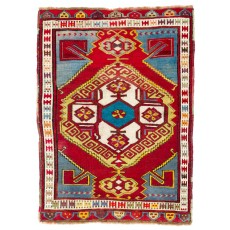 Antique Anatolian Karapinar Rug, Ca 1900