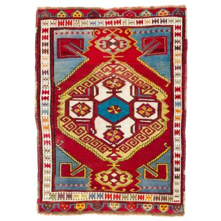 Antique Anatolian Karapinar Rug, Ca 1900