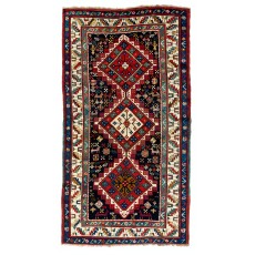 Antique Tribal Caucasian Shahsavan Rug Full Pile Excellent Condition, circa 1880