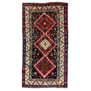 Antique Tribal Caucasian Shahsavan Rug Full Pile Excellent Condition, circa 1880
