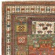 Antique Green Ground Caucasian Karatchoph Kazak Rug, circa 1870