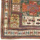 Antique Green Ground Caucasian Karatchoph Kazak Rug, circa 1870
