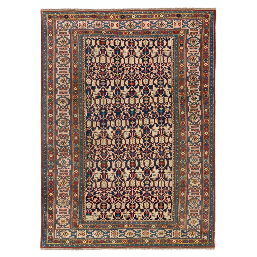 Fine Antique Caucasian Kuba Konaghend Rug, Dated 1867