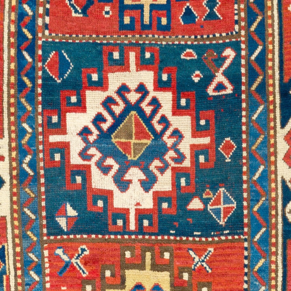Antique Caucasian Bordjalou Kazak Rug. Top Shelf Collectors Carpet