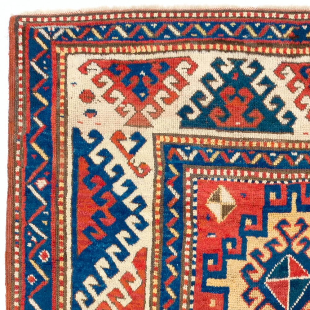 Antique Caucasian Bordjalou Kazak Rug. Top Shelf Collectors Carpet