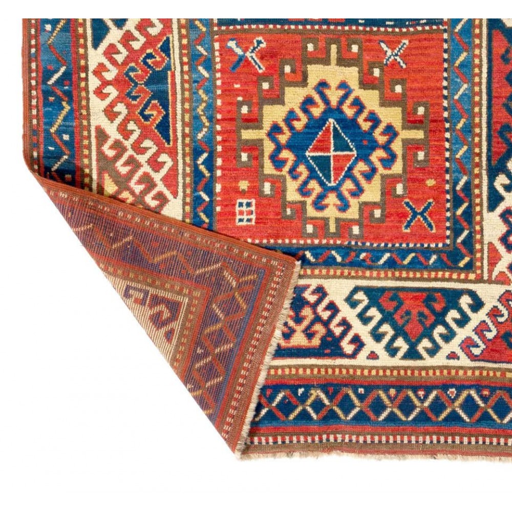 Antique Caucasian Bordjalou Kazak Rug. Top Shelf Collectors Carpet