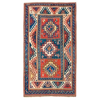 Antique Caucasian Bordjalou Kazak Rug. Top Shelf Collectors Carpet