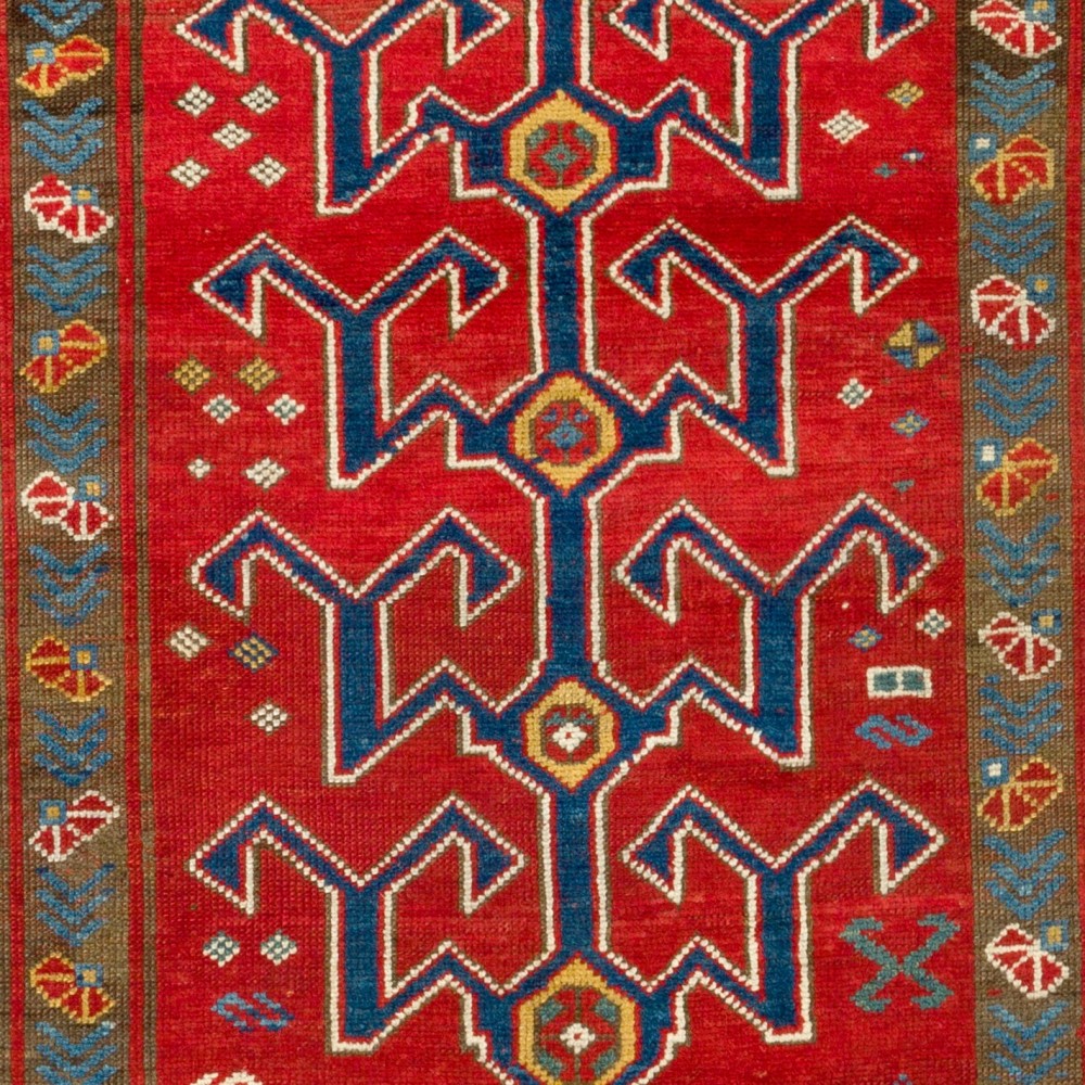 Top-Notch One of a Kind 19th Century Kazak Rug, Excellent Original Condition