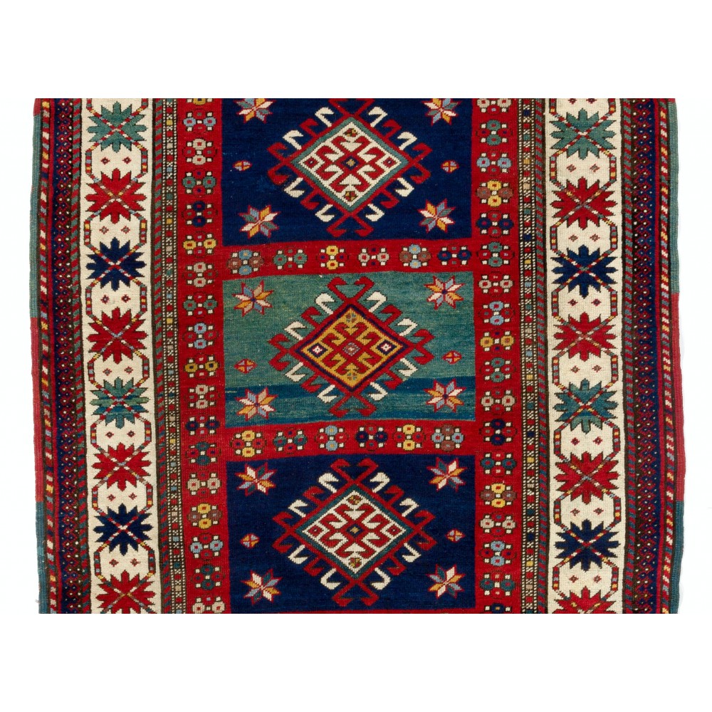 Antique Caucasian Kazak Rug. Full Pile. Original Condition. Ca 1880