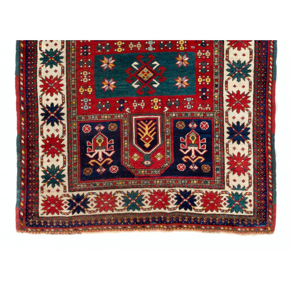 Antique Caucasian Kazak Rug. Full Pile. Original Condition. Ca 1880