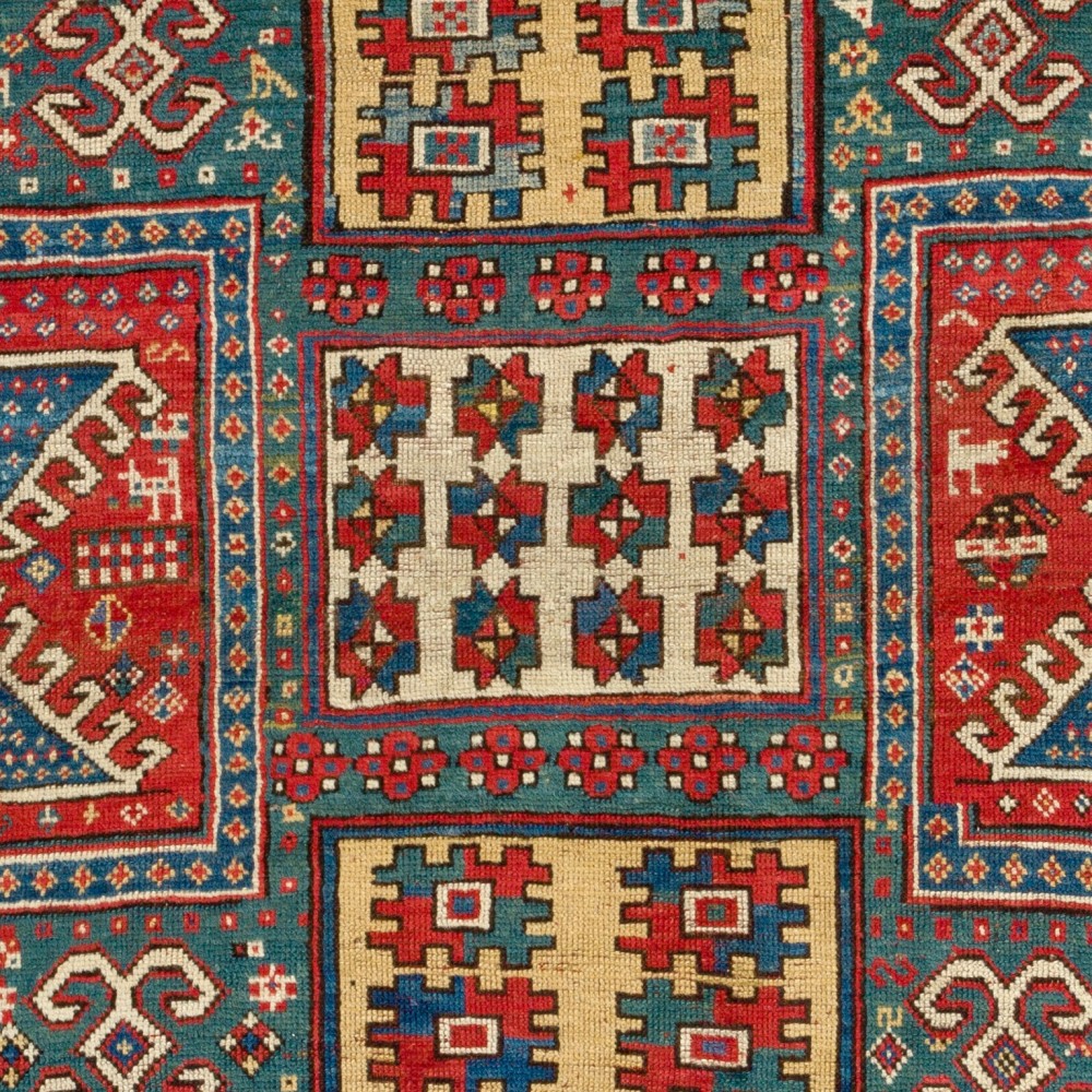 Dated 1860, Caucasian Wedding Rug, The Best of a Small Group of Sewan Kazak Rugs