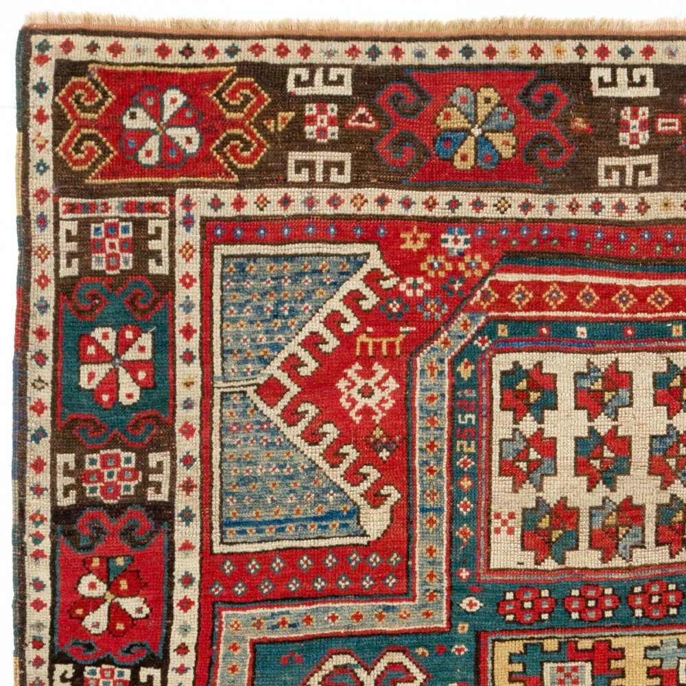 Dated 1860, Caucasian Wedding Rug, The Best of a Small Group of Sewan Kazak Rugs