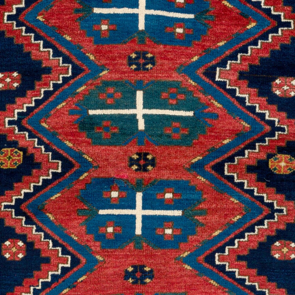 Antique Caucasian Kazak Rug, Circa 1900, All Original
