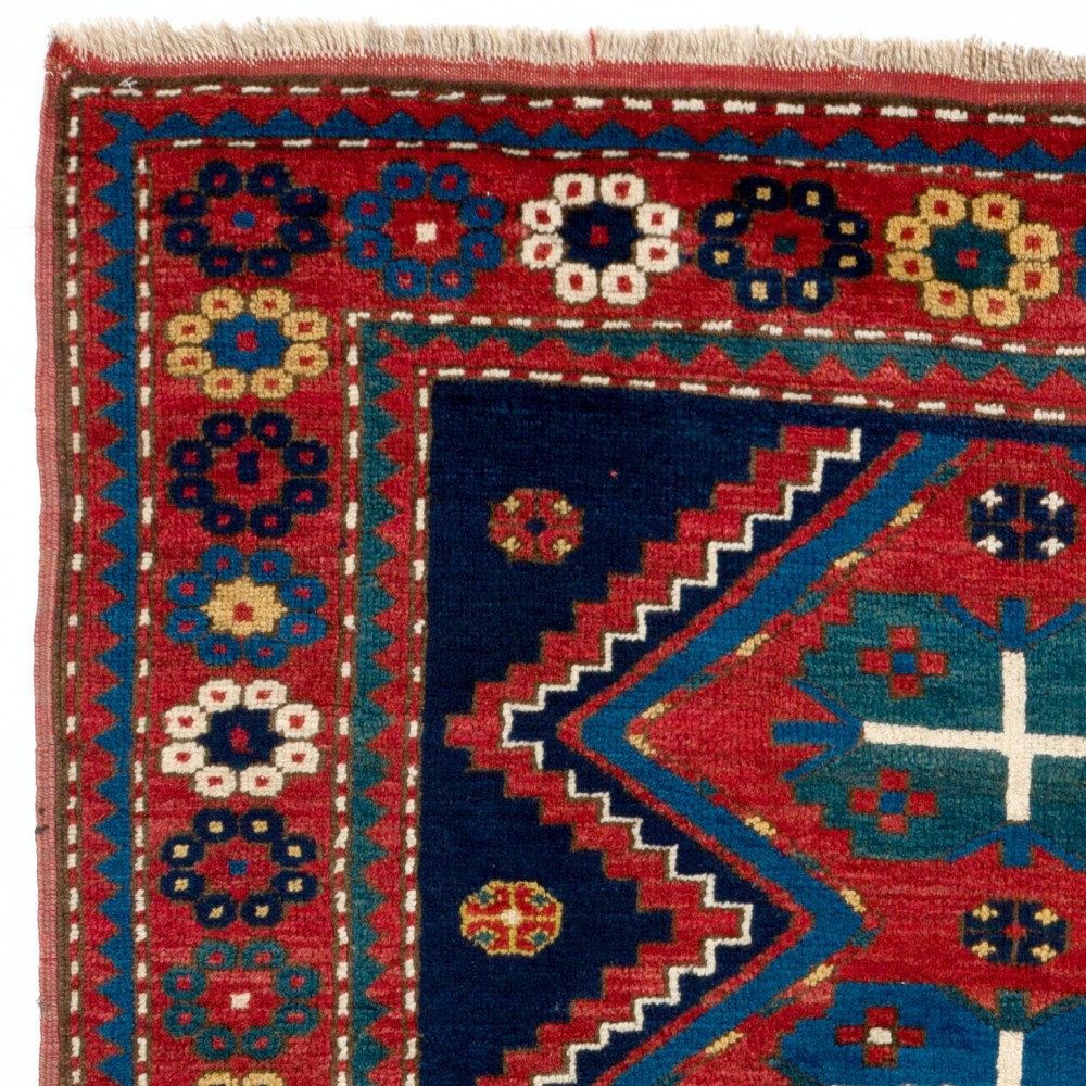 Antique Caucasian Kazak Rug, Circa 1900, All Original