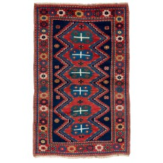 Antique Caucasian Kazak Rug, Circa 1900, All Original