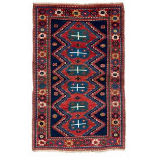 Antique Caucasian Kazak Rug, Circa 1900, All Original