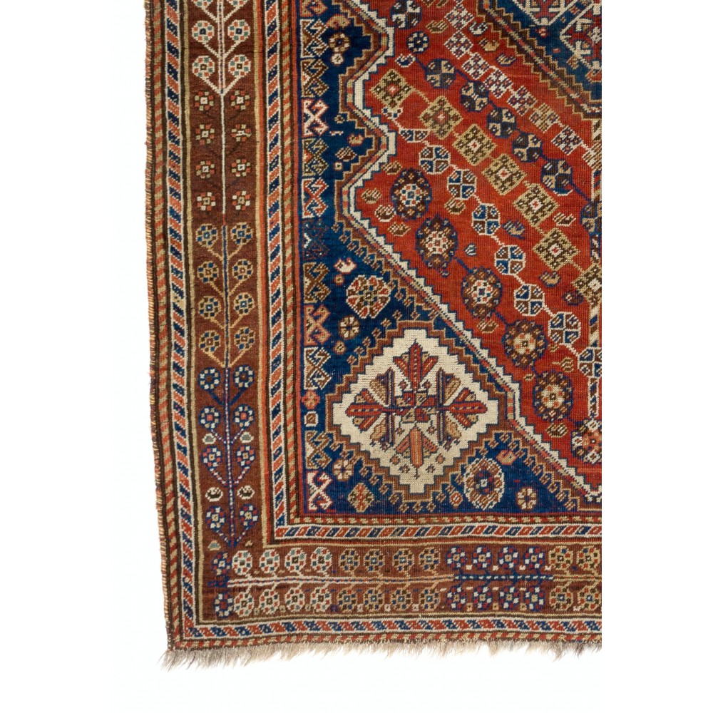Antique Oriental Shiraz Qashqai Rug	
