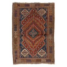 Antique Oriental Shiraz Qashqai Rug	