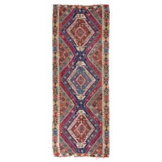Rare Antique Handmade Anatolian Flat-Weave Kilim Rug, Ca 1875