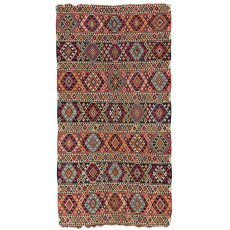 Antique Caucasian Shirvan Kilim Rug, Ca 1870, 100% Wool & Natural Dyes