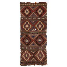 Antique Turkish Konya Kilim, Flat-Weave Rug. Ca 1850