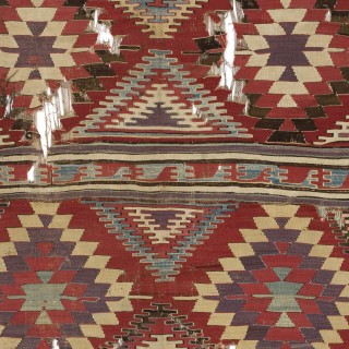 Antique Anatolian Karapinar Kilim, 18th Century