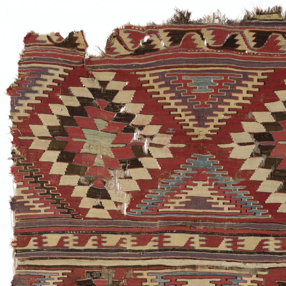 Antique Anatolian Karapinar Kilim, 18th Century