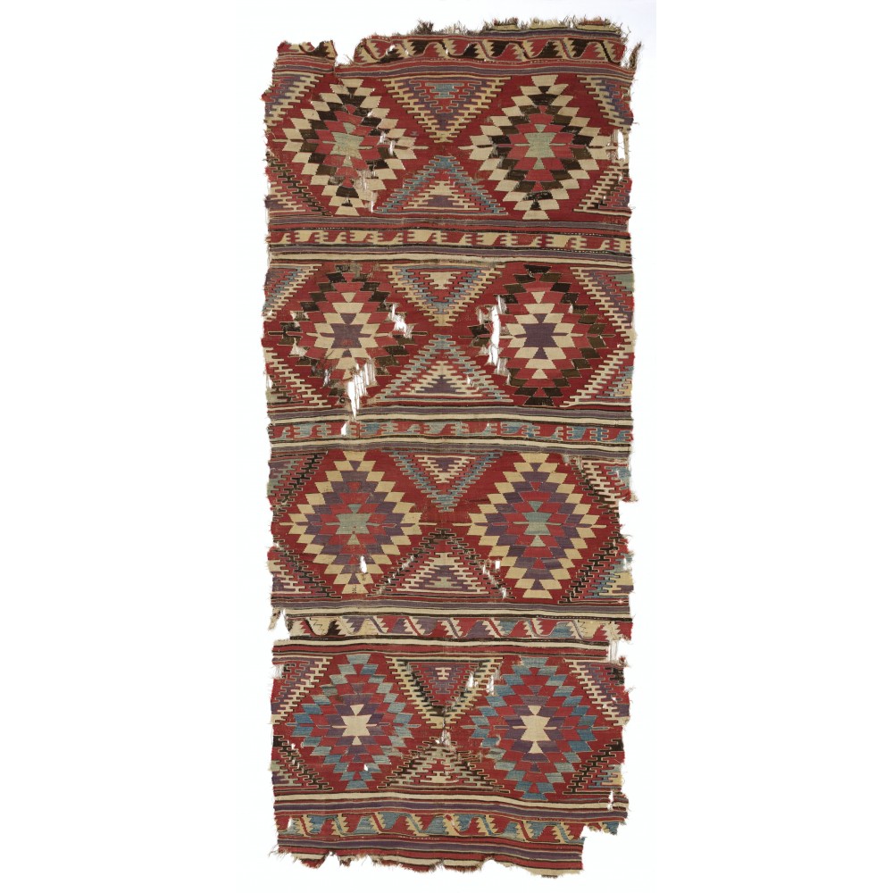 Antique Anatolian Karapinar Kilim, 18th Century