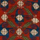 Rare Antique Caucasian Pinwheel Kazak Rug, Circa 1870