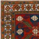 Rare Antique Caucasian Pinwheel Kazak Rug, Circa 1870