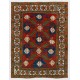 Rare Antique Caucasian Pinwheel Kazak Rug, Circa 1870