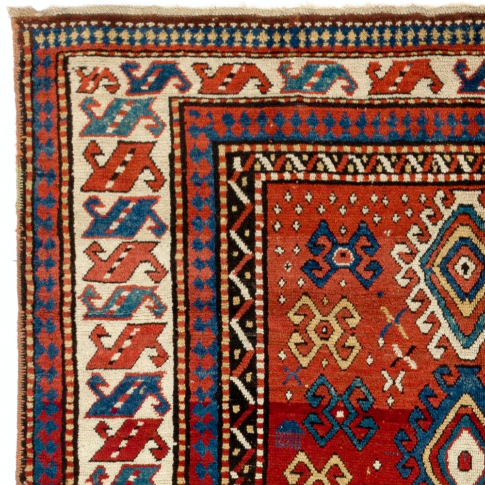 Antique Caucasian Kazak Rug