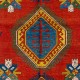 Antique Caucasian Armenian Kazak Rug, Ca 1900. Striking Natural Dyes