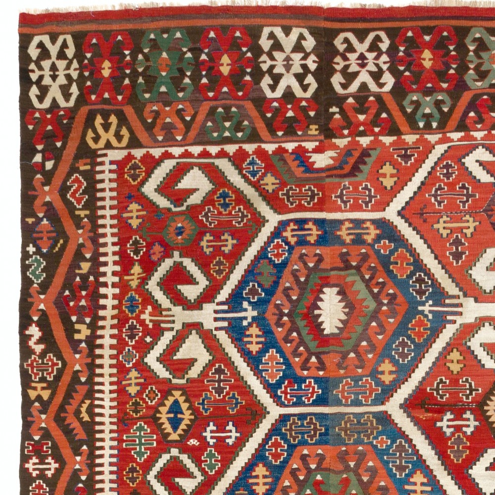 Antique Konya Kilim, Flatweave Rug